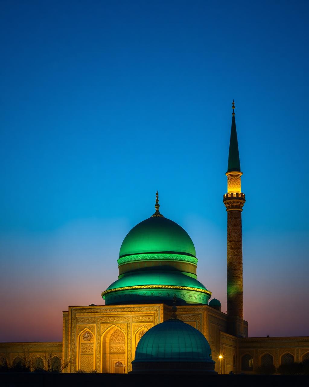 Samarkand mosque at sunset